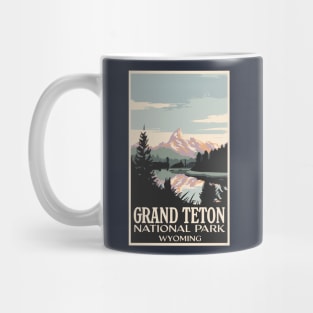 A Vintage Travel Art of the Grand Teton National Park - Wyoming - US Mug